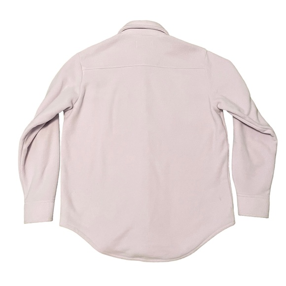 Aritzia TNA Fleece Cozy Mega Shirt Button Front‎ Lounge Lilac Size 2 - Picture 2 of 5